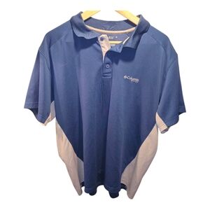 Columbia Sz. Xlarge Grey/blue Polo Shirt
